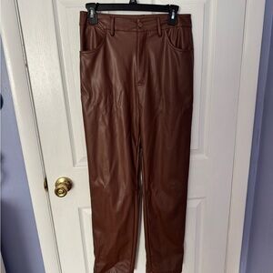 Women’s Brown Leather Pants